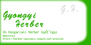 gyongyi herber business card